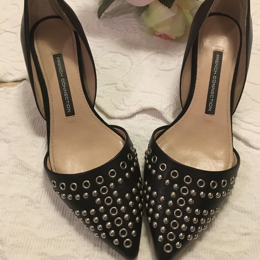 French connection black heels